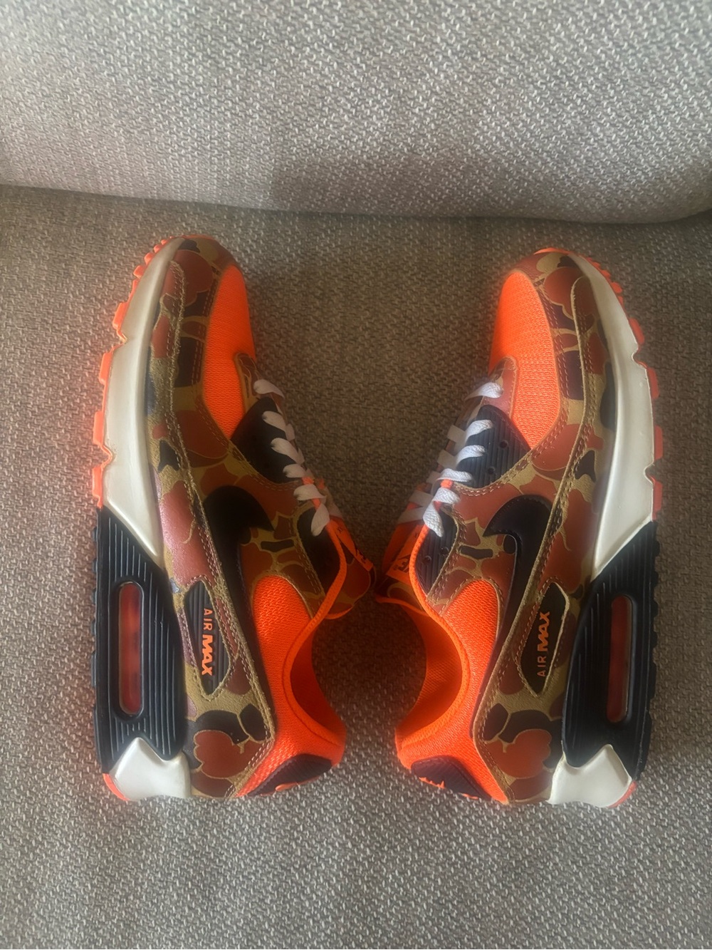 Nike Orange Camo Air Max Sneakers - Picture 6 of 11